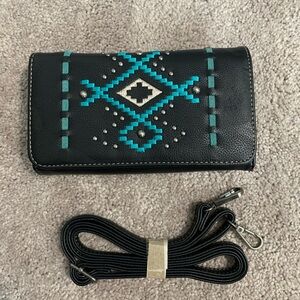 Black and Blue Crossbody Bag